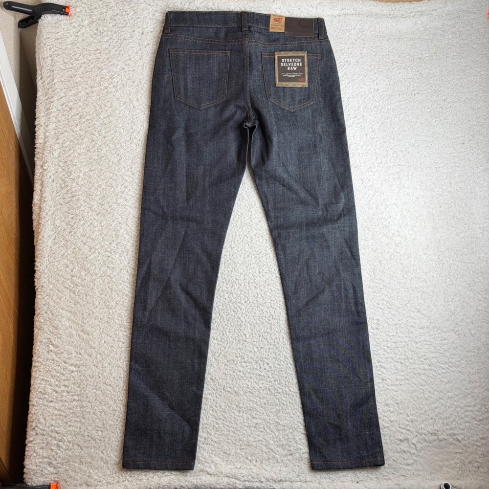 NEW Naked & Famous The Skinny Stretch Selvedge Raw Indigo Jeans 033331R Mens 32